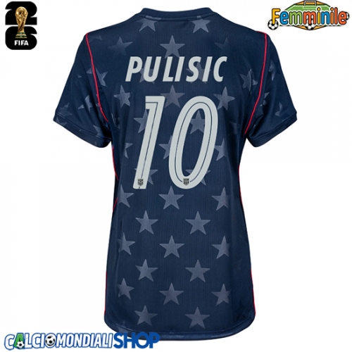 Maglie da calcio Stati Uniti Christian Pulisic #10 Seconda Maglia Femminile Mondiali 2026  Manica Corta